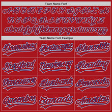 Load image into Gallery viewer, Custom Red White-Royal Authentic Baseball Jersey
