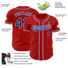 Load image into Gallery viewer, Custom Red Royal-White Authentic Baseball Jersey
