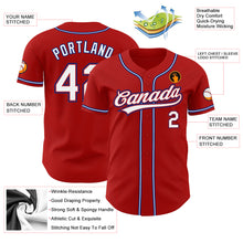 Load image into Gallery viewer, Custom Red White-Royal Authentic Baseball Jersey
