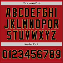 Load image into Gallery viewer, Custom Red Black-Old Gold Authentic Baseball Jersey
