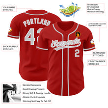 Load image into Gallery viewer, Custom Red Gray-White Authentic Baseball Jersey
