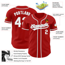 Load image into Gallery viewer, Custom Red White-Gray Authentic Baseball Jersey
