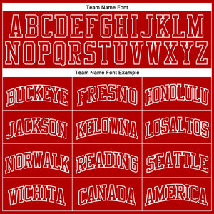 Custom Red White Pinstripe Red-White Authentic Basketball Jersey