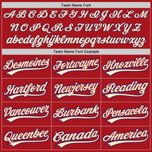 Load image into Gallery viewer, Custom Red Cream-Royal Authentic Baseball Jersey
