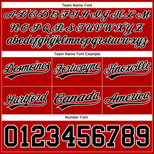 Custom Red Black-White Authentic Throwback Basketball Shorts
