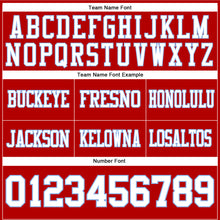 Load image into Gallery viewer, Custom Red White-Light Blue Authentic Football Jersey
