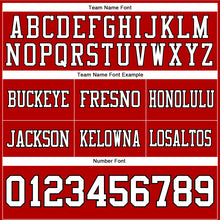 Load image into Gallery viewer, Custom Red White-Black Authentic Football Jersey
