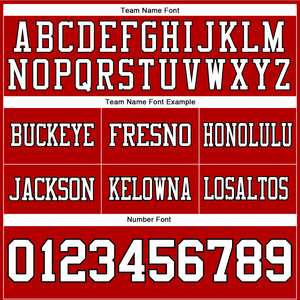 Custom Red White-Black Authentic Football Jersey