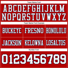 Load image into Gallery viewer, Custom Red White-Navy Authentic Football Jersey

