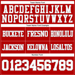 Custom Red White-Gray Authentic Football Jersey