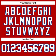 Load image into Gallery viewer, Custom Red White-Royal Authentic Baseball Jersey
