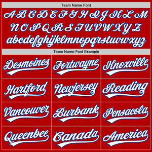 Custom Red White-Black Authentic Throwback Baseball Jersey