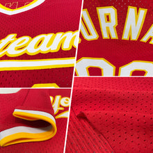 Load image into Gallery viewer, Custom Red White-Old Gold Authentic Throwback Baseball Jersey
