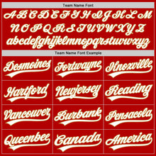 Load image into Gallery viewer, Custom Red White-Old Gold Authentic Throwback Baseball Jersey
