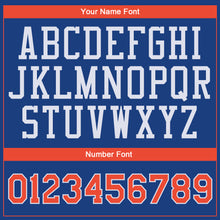 Load image into Gallery viewer, Custom Royal Orange-White Authentic Throwback Basketball Jersey
