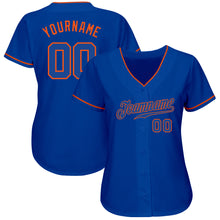 Load image into Gallery viewer, Custom Royal Royal-Orange Authentic Baseball Jersey
