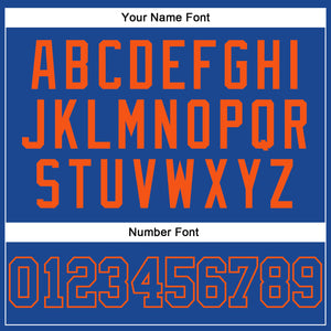 Custom Royal Royal-Orange Authentic Baseball Jersey