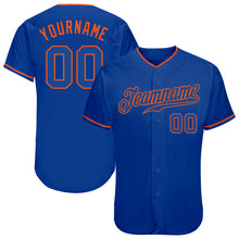 Load image into Gallery viewer, Custom Royal Royal-Orange Authentic Baseball Jersey
