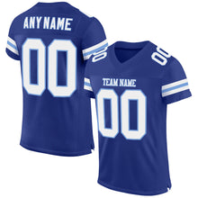 Load image into Gallery viewer, Custom Royal White-Light Blue Mesh Authentic Football Jersey
