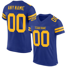 Load image into Gallery viewer, Custom Royal Gold Mesh Authentic Football Jersey
