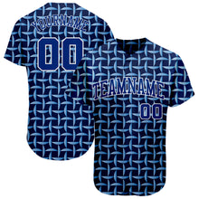 Load image into Gallery viewer, Custom Royal Royal-White 3D Pattern Design Authentic Baseball Jersey
