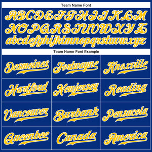 Custom Royal Gold-White Authentic Sleeveless Baseball Jersey