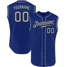Load image into Gallery viewer, Custom Royal Gray-Black Authentic Sleeveless Baseball Jersey
