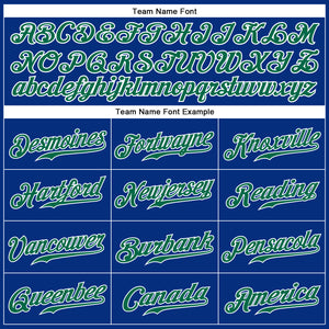 Custom Royal Kelly Green-White Authentic Sleeveless Baseball Jersey