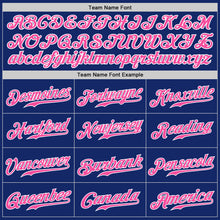Load image into Gallery viewer, Custom Royal Pink-White Authentic Baseball Jersey
