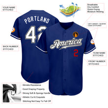 Load image into Gallery viewer, Custom Royal White-Red Authentic Baseball Jersey
