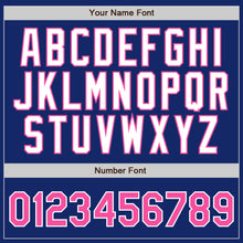 Load image into Gallery viewer, Custom Royal White Pinstripe Pink-White Authentic Baseball Jersey
