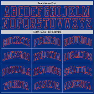 Custom Royal Royal-Orange Authentic Throwback Basketball Jersey