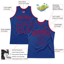 Load image into Gallery viewer, Custom Royal Royal-Red Authentic Throwback Basketball Jersey
