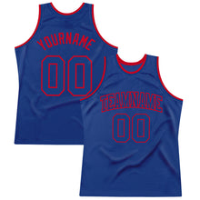 Load image into Gallery viewer, Custom Royal Royal-Red Authentic Throwback Basketball Jersey

