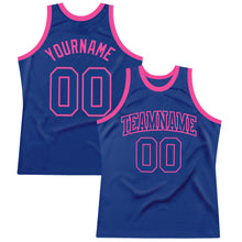 Load image into Gallery viewer, Custom Royal Royal-Pink Authentic Throwback Basketball Jersey
