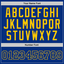 Load image into Gallery viewer, Custom Royal Royal-Gold Authentic Throwback Basketball Jersey
