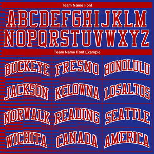 Custom Royal Red-White Round Neck Sublimation Basketball Suit Jersey