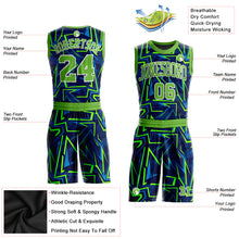 Load image into Gallery viewer, Custom Royal Neon Green-White Music Festival Round Neck Sublimation Basketball Suit Jersey
