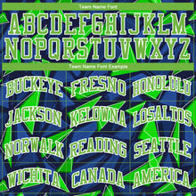 Load image into Gallery viewer, Custom Royal Neon Green-White Round Neck Sublimation Basketball Suit Jersey

