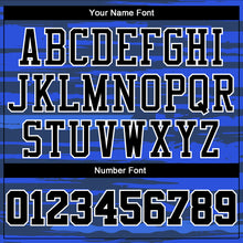 Load image into Gallery viewer, Custom Royal Black-White Round Neck Sublimation Basketball Suit Jersey
