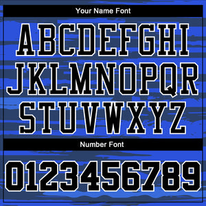 Custom Royal Black-White Round Neck Sublimation Basketball Suit Jersey