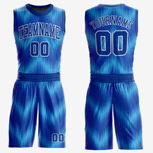 Load image into Gallery viewer, Custom Royal Royal-Light Blue Round Neck Sublimation Basketball Suit Jersey
