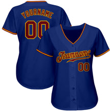 Load image into Gallery viewer, Custom Royal Crimson-Gold Authentic Baseball Jersey
