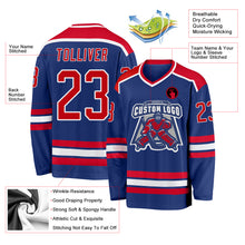 Load image into Gallery viewer, Custom Royal Red-White Hockey Jersey
