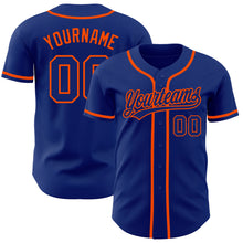 Load image into Gallery viewer, Custom Royal Royal-Orange Authentic Baseball Jersey
