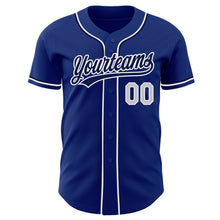 Load image into Gallery viewer, Custom Royal Gray-White Authentic Baseball Jersey
