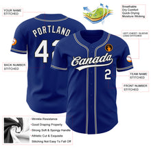 Load image into Gallery viewer, Custom Royal White-Black Authentic Baseball Jersey
