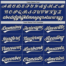 Load image into Gallery viewer, Custom Royal White-Black Authentic Baseball Jersey
