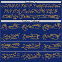 Load image into Gallery viewer, Custom Royal Royal-Old Gold Authentic Baseball Jersey
