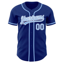 Load image into Gallery viewer, Custom Royal Light Blue-White Authentic Baseball Jersey
